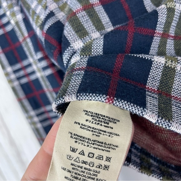 Free People plaid long sleeve crop top size 0 - Picture 5 of 5